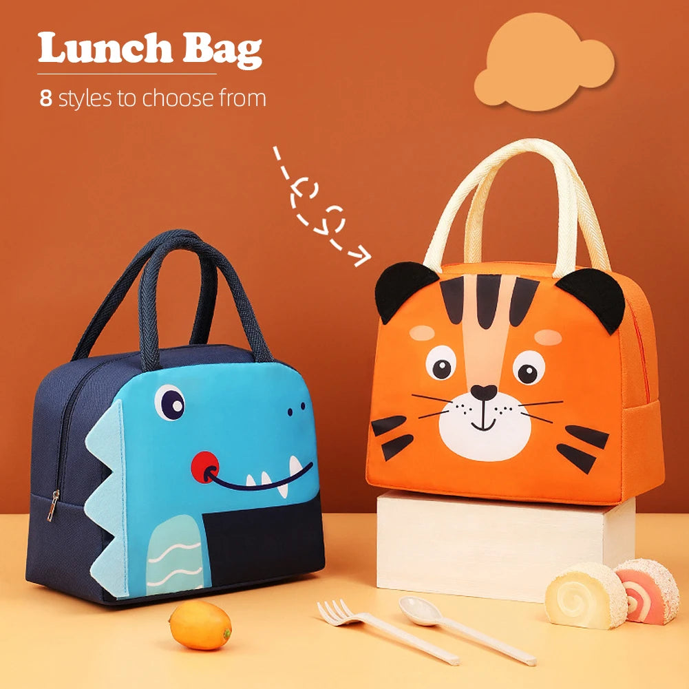 Cute Insulation Lunch Box Portable Fridge Thermal Bag Kid'S School Thermal Insulated Lunch Box Tote 3d Cartton Pattern Bento Bag