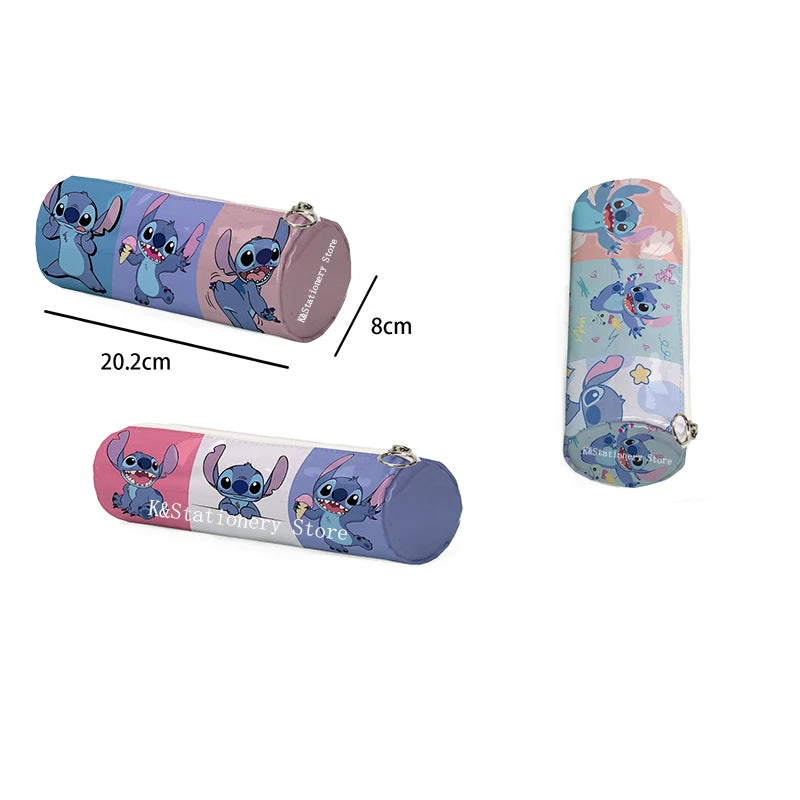 Cartoon Stitch Pencil Case Student Storage School Supplies Kids Pen Case Bags Box Zipper Pencil Pouch Office Desk Stationery