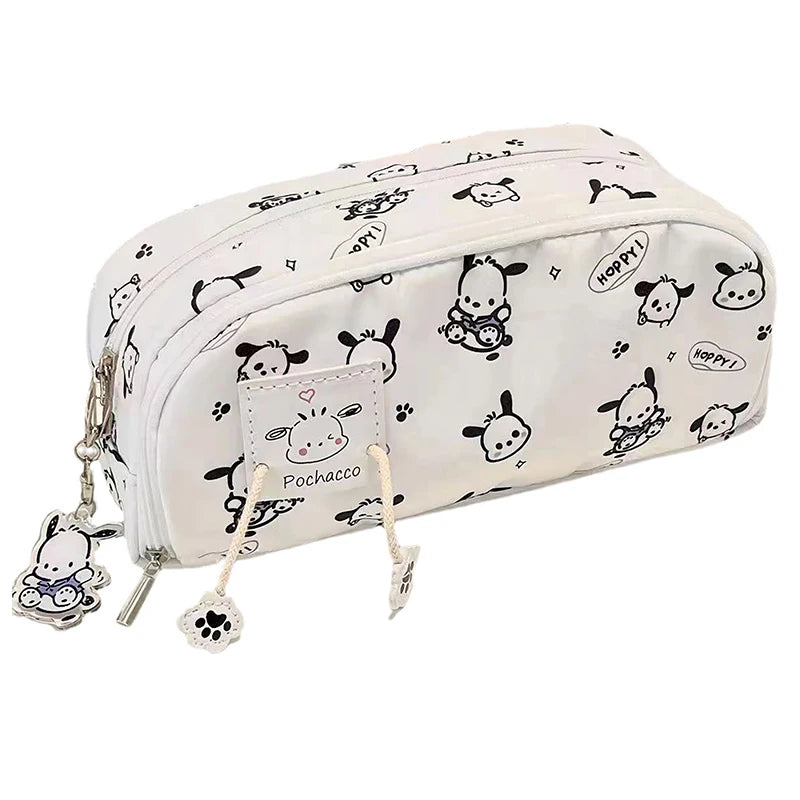 Large Capacity Multifunctional Cartoon Pencil Case Cute Pochacco Kt Cat Printed Pattern Pencil Box School Supplies Gifts