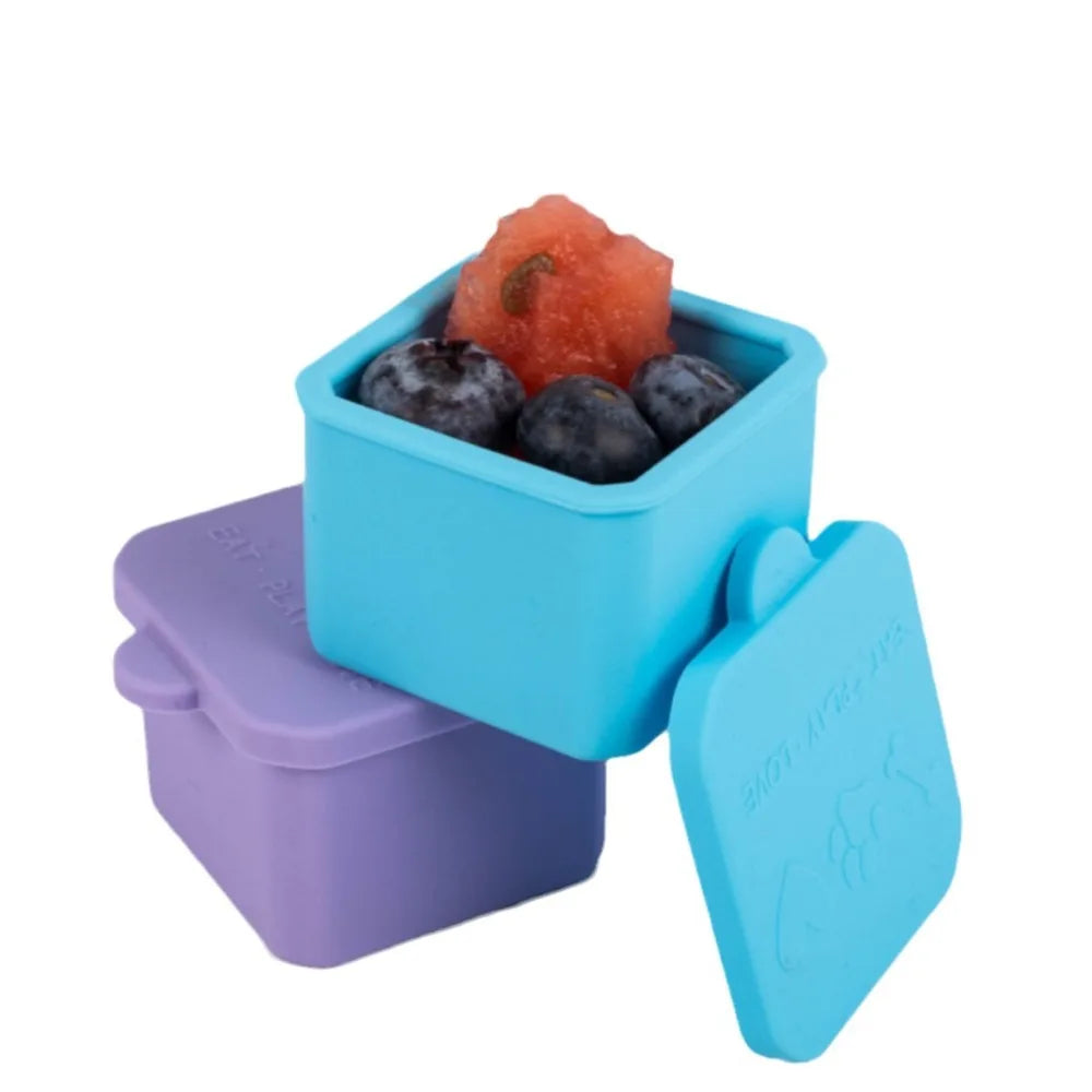 1/3pcs Silicone Food Distribution Box Red/Pink/Purple/Green/Orange/Blue 2/4 Inch Sauce Cups Lunch Box Containers Office