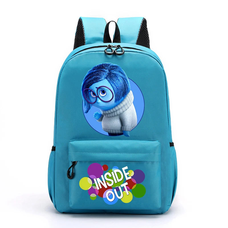 Disney Inside Out 2 Anime Printed Schoolbag Disney Kids Cartoon Cute Backpack Children Fashion Casual Book Bags Knapsack Gifts