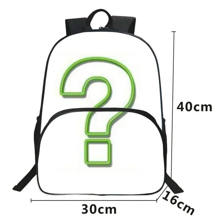 Large Capacity Angry Geometry Dash Children's Backpack 16 Inch Anime Bookbag Travel Backpacks Students Schoolbag for Girls Boys