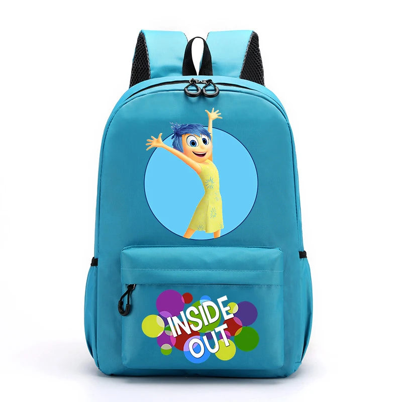 Disney Inside Out 2 Anime Printed Schoolbag Disney Kids Cartoon Cute Backpack Children Fashion Casual Book Bags Knapsack Gifts