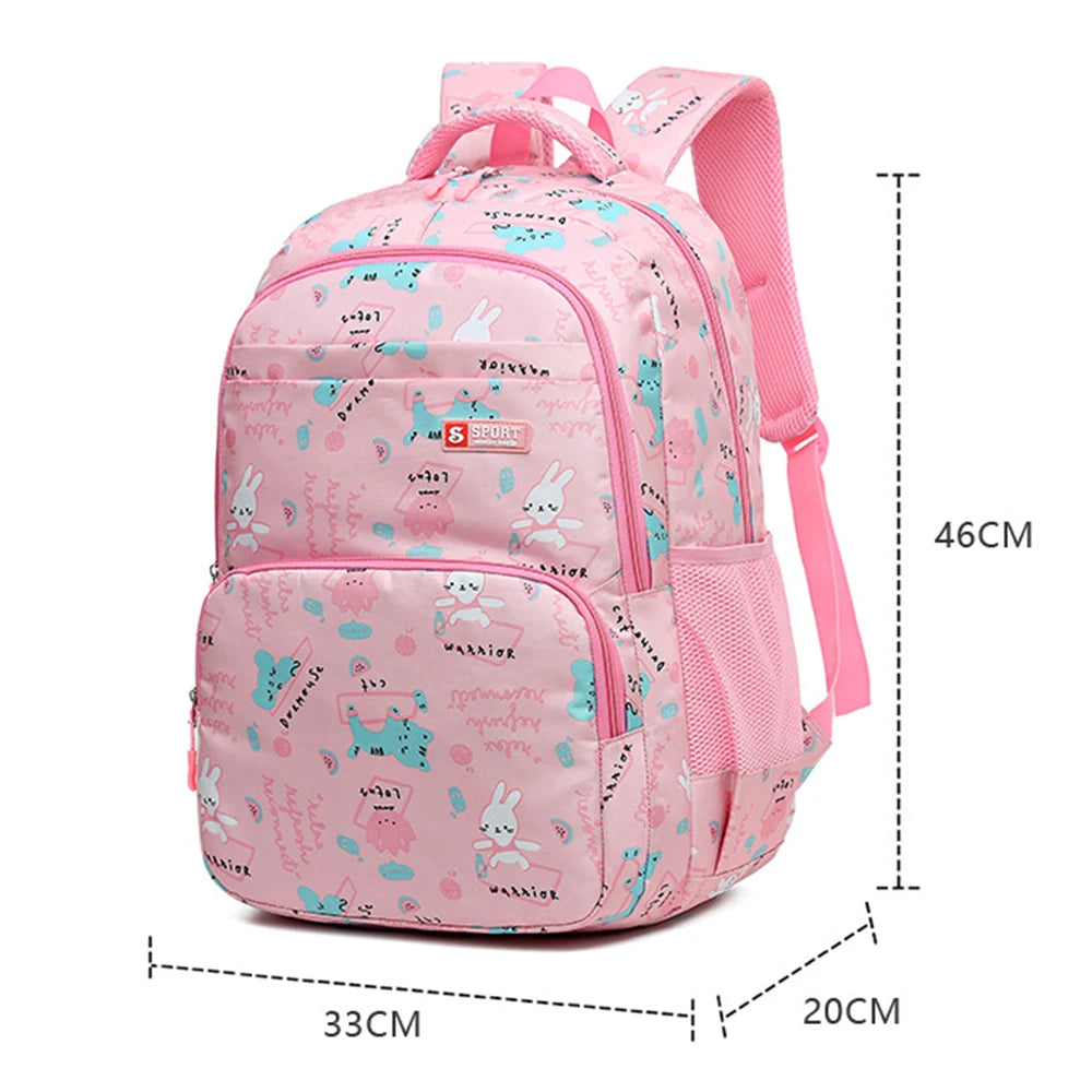 New Large Capacity Backpack Fashionable and Versatile Primary School Girls' School Bag Sweet Cute Lightweight Casual Backpack