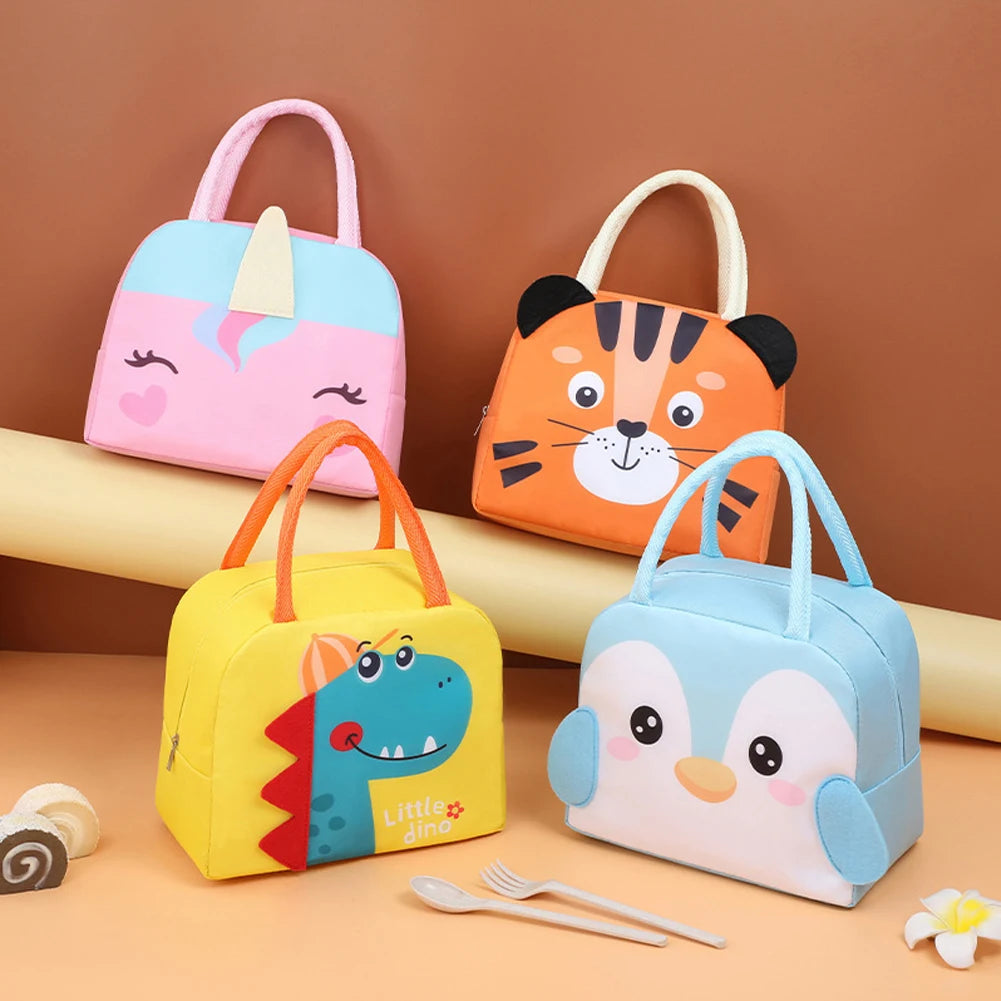 Cute Insulation Lunch Box Portable Fridge Thermal Bag Kid'S School Thermal Insulated Lunch Box Tote 3d Cartton Pattern Bento Bag