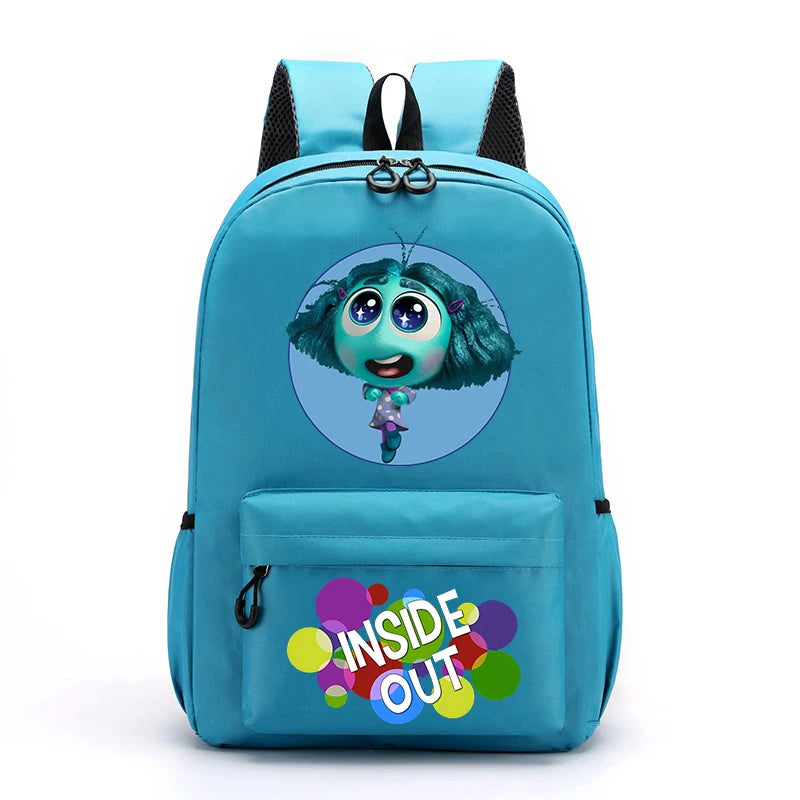 Disney Inside Out 2 Anime Printed Schoolbag Disney Kids Cartoon Cute Backpack Children Fashion Casual Book Bags Knapsack Gifts