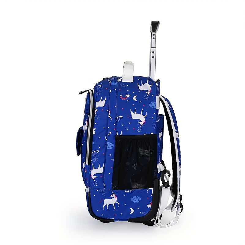 Multi Functional Trolley Backpack, Waterproof Large Capacity Bag