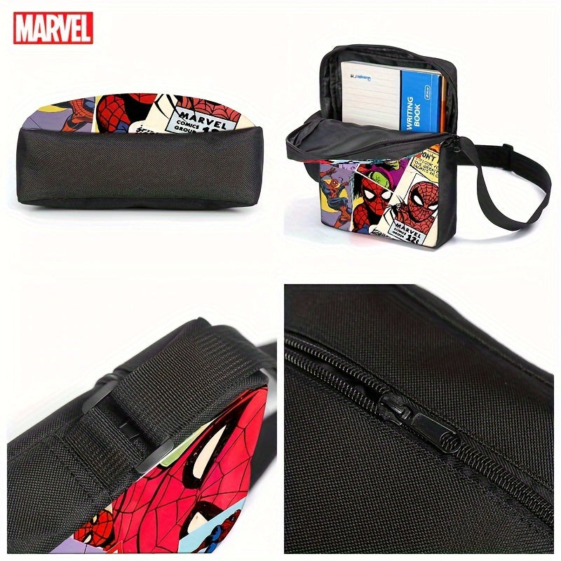 3pcs Spider-Man Design Backpack With Small Bag And Pencil Case Set, Unisex Bag For School Outfits Halloween Gift