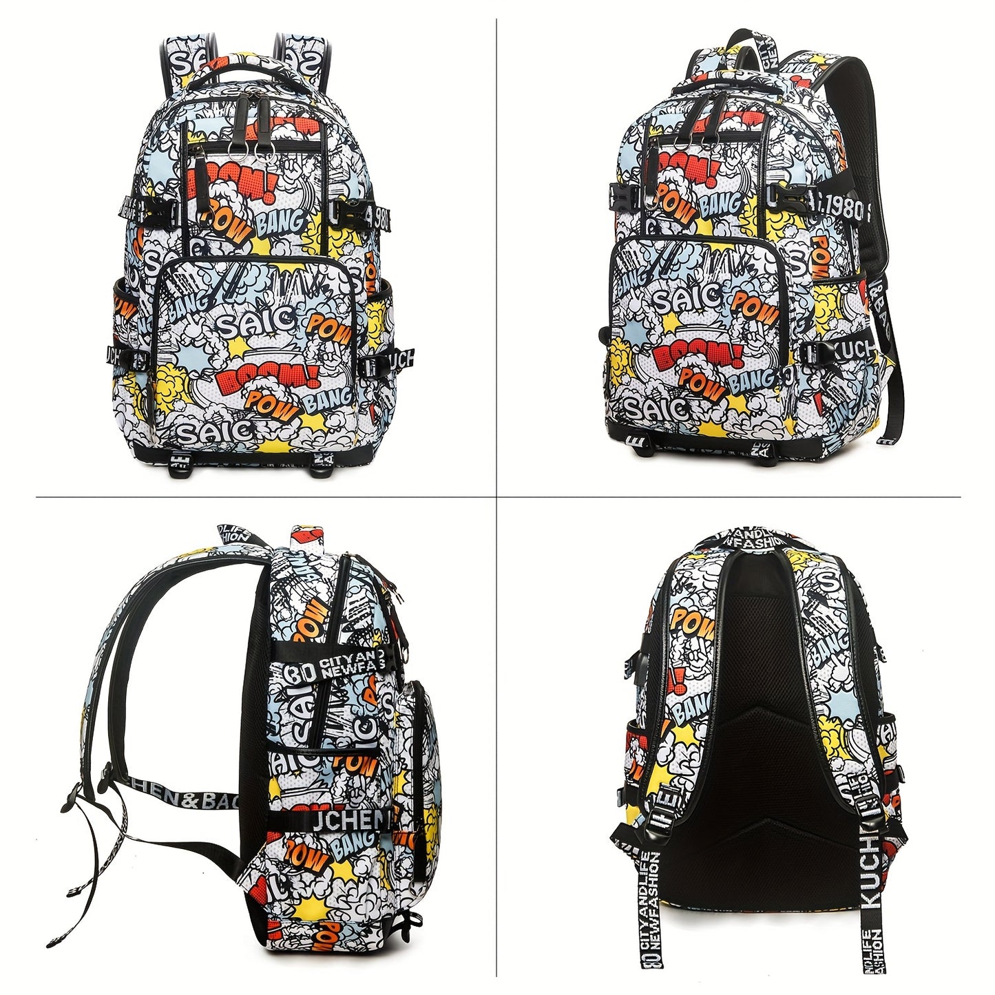 Graffiti Schoolbag, Lightweight Casual Schoolbag, Traveling Schoolbag, Teenagers Middle School Students Boys Girls Bag