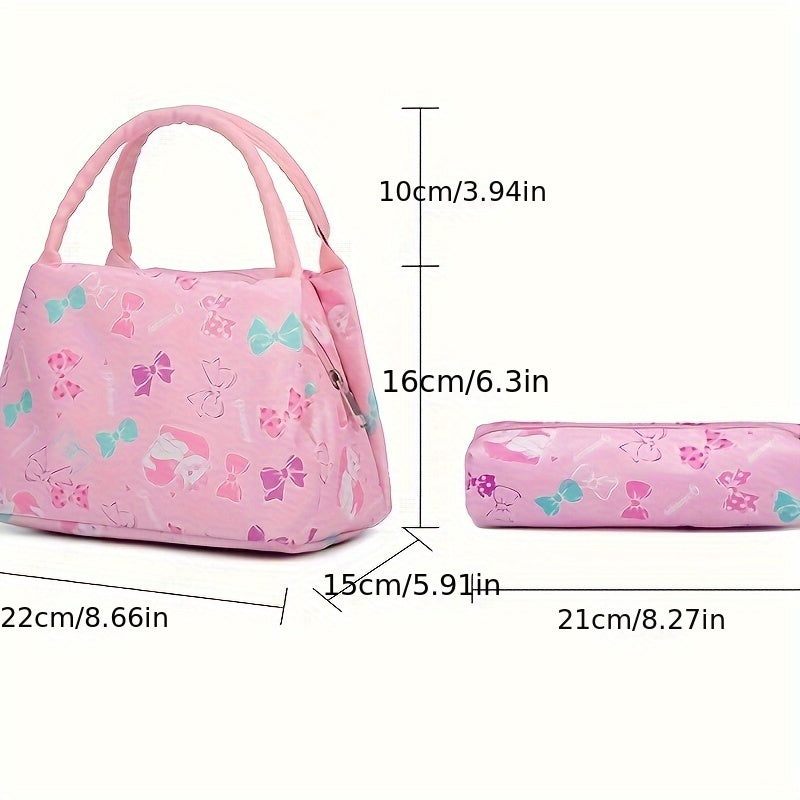 3pcs New School Students Schoolbag Set, With Pen Bag Lunch Box Bag, Boys And Girls Backpack