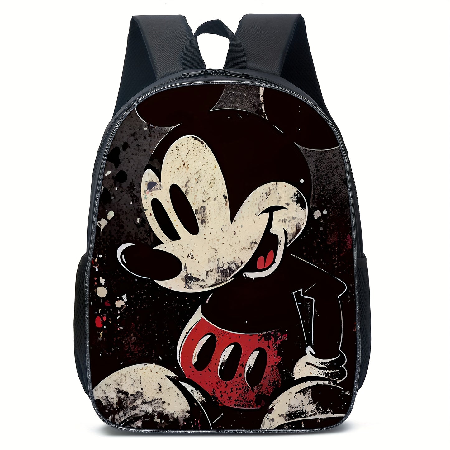 Disney 3pcs Set: Mickey, Minnie & Donald Duck Backpack With Lunch Bag And Pencil Case - Durable Nylon, Zip Closure, Polyester Lined - Perfect For School & Everyday Fashion